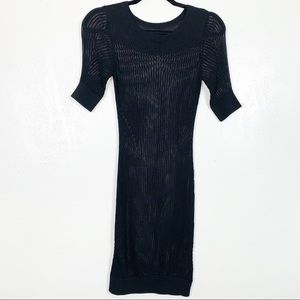 Allsaints Marlier black knit dress